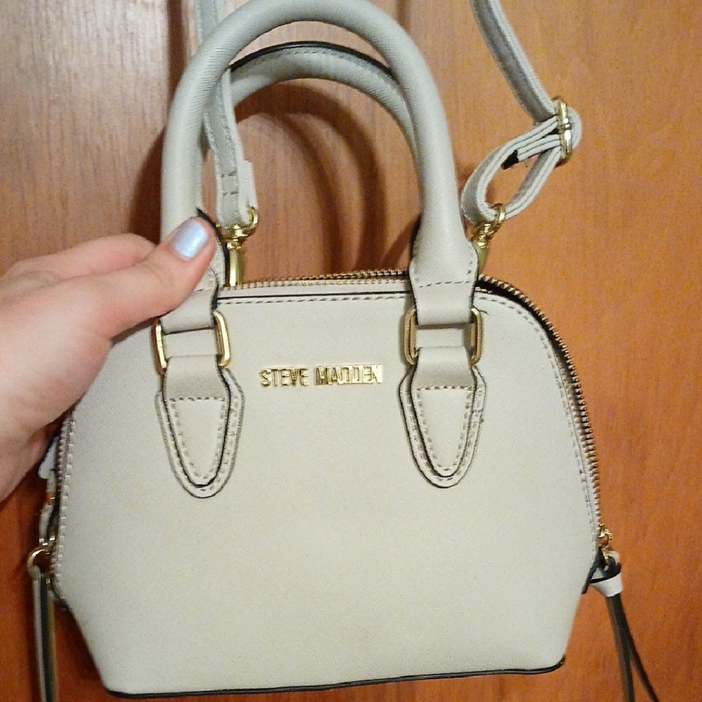 Steve Madden Baby Blue Mini Bag with Gold Accents
